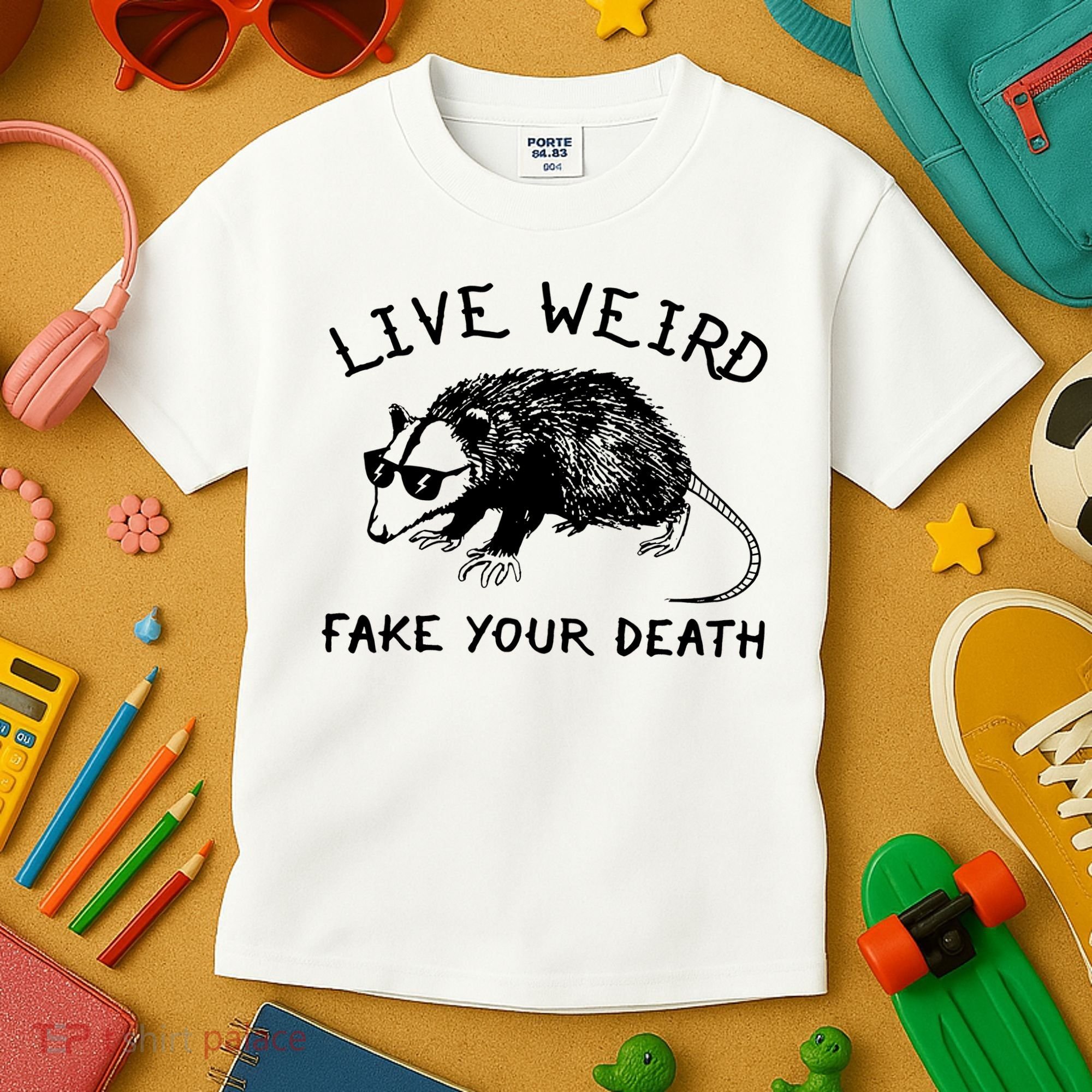 Live Weird Fake Your Death Kids T-Shirt