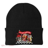 Lets Watch Horror Movies Halloween Funny Ghost Skeleton Beanie thumb 0