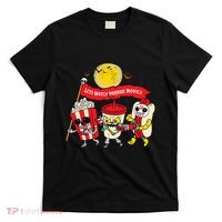 Lets Watch Horror Movies Halloween Funny Ghost Skeleton T-Shirt thumb 0