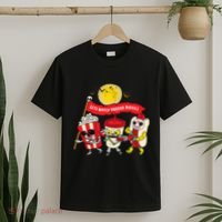 Lets Watch Horror Movies Halloween Funny Ghost Skeleton T-Shirt thumb 2