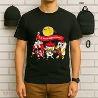 Lets Watch Horror Movies Halloween Funny Ghost Skeleton T-Shirt thumb 6