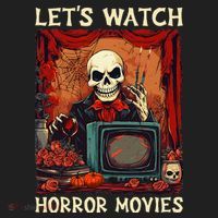 Lets Watch Horror Movies Gothic Halloween Skeleton Beanie thumb 2