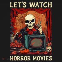 Lets Watch Horror Movies Gothic Halloween Skeleton Coaster thumb 2