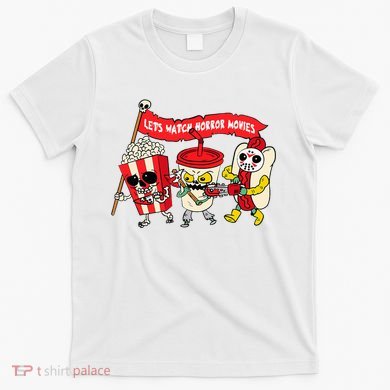 Lets Watch Horror Movies Funny Halloween Costume Spooky T-Shirt