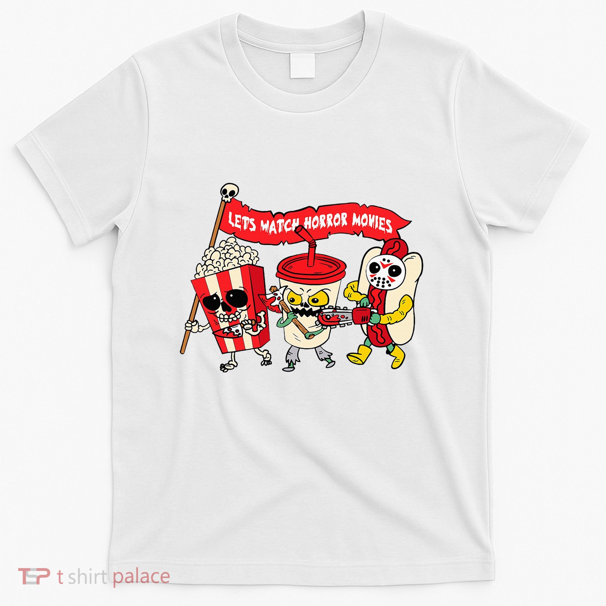 Lets Watch Horror Movies Funny Halloween Costume Spooky T-Shirt