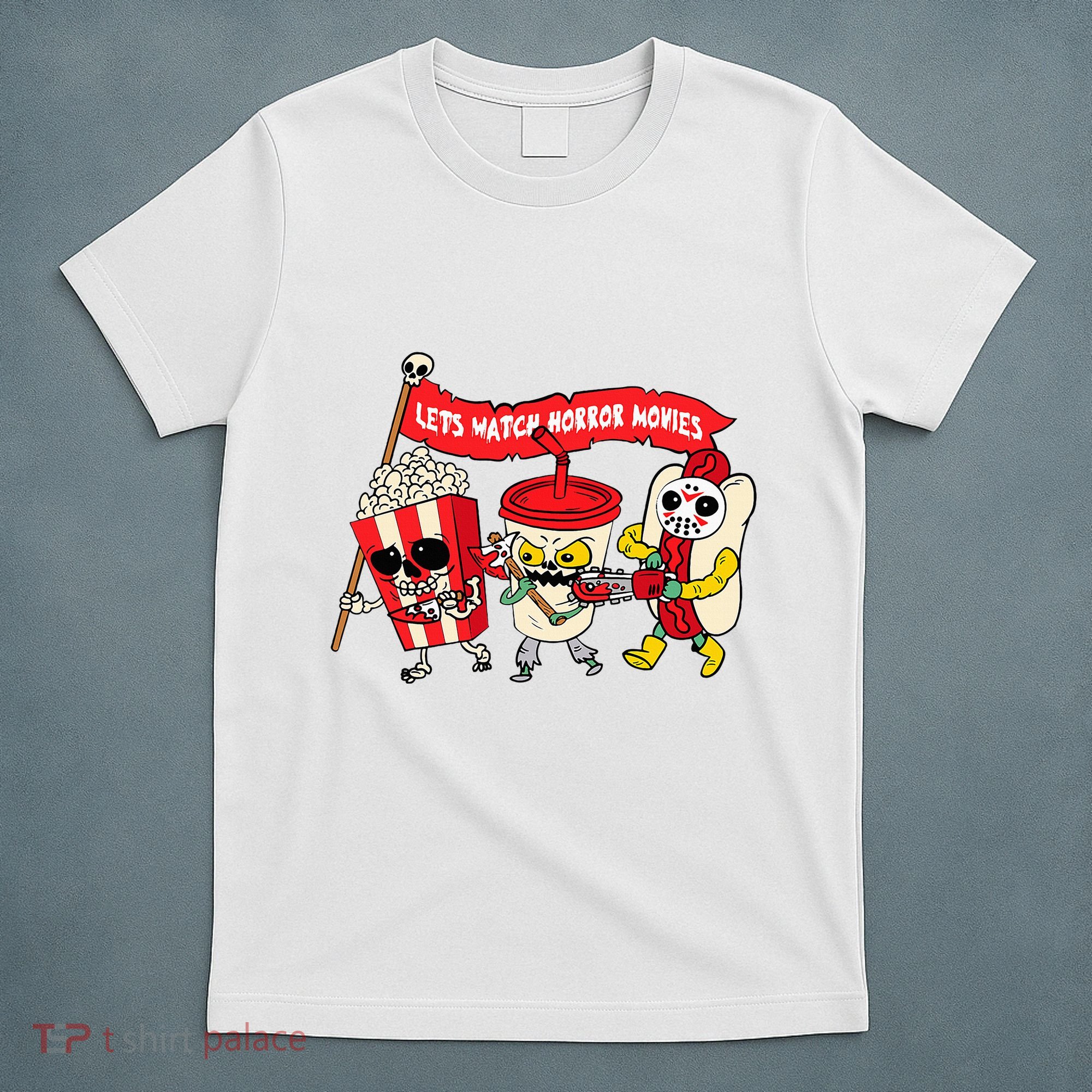 Lets Watch Horror Movies Funny Halloween Costume Spooky T-Shirt