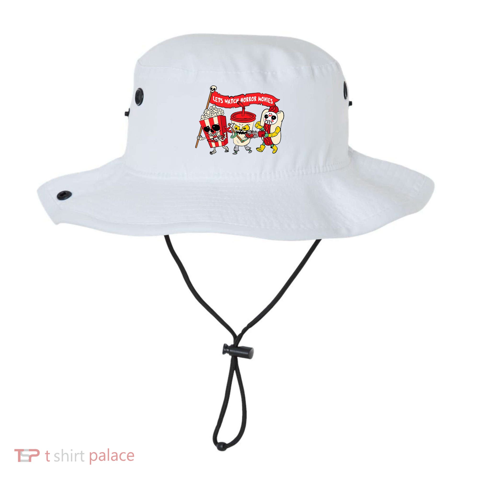 Lets Watch Horror Movies Funny Halloween Costume Spooky Bucket Hat