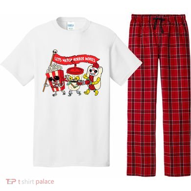Lets Watch Horror Movies Funny Halloween Costume Spooky Pajama Set