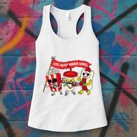 Lets Watch Horror Movies Funny Halloween Costume Spooky Women's Tank Top thumb 3