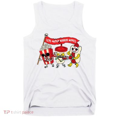 Lets Watch Horror Movies Funny Halloween Costume Spooky Tank Top