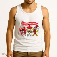 Lets Watch Horror Movies Funny Halloween Costume Spooky Tank Top thumb 3