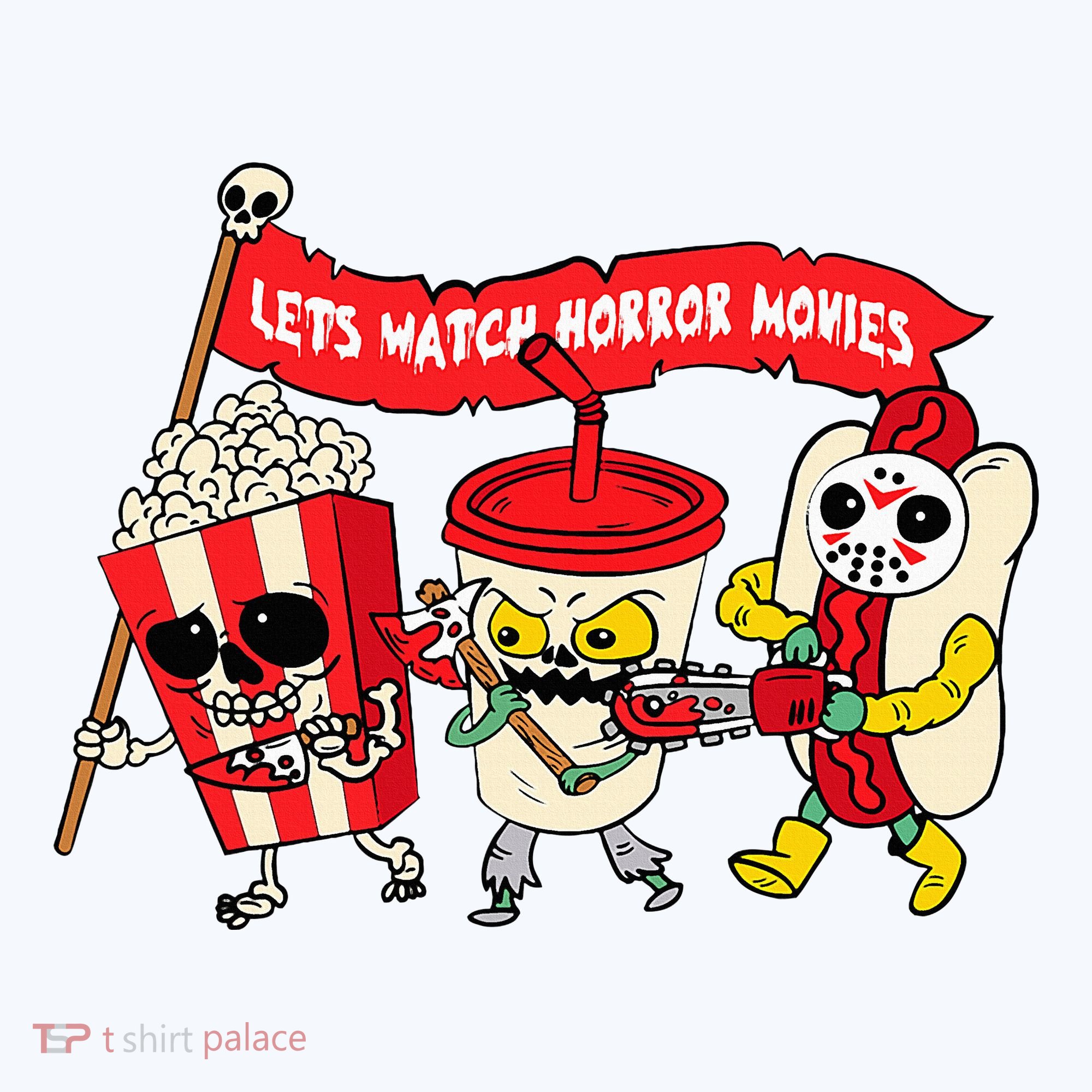 Lets Watch Horror Movies Funny Halloween Costume Spooky Tank Top
