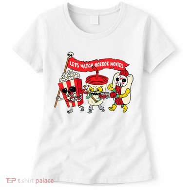 Lets Watch Horror Movies Funny Halloween Costume Spooky Women's T-Shirt