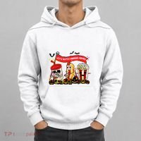 Lets Watch Horror Movies Halloween Funny Ghost Skeleton Hoodie thumb 0