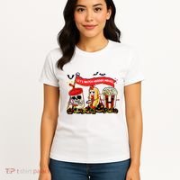 Lets Watch Horror Movies Halloween Funny Ghost Skeleton Women's T-Shirt thumb 4