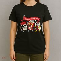 Lets Watch Horror Movies Halloween Funny Ghost Skeleton T-Shirt thumb 4