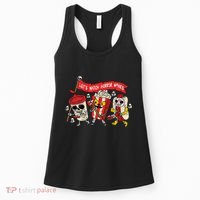 Lets Watch Horror Movies Halloween Funny Ghost Skeleton Women's Tank Top thumb 0