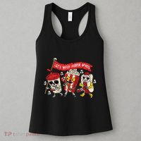 Lets Watch Horror Movies Halloween Funny Ghost Skeleton Women's Tank Top thumb 3