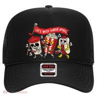 Lets Watch Horror Movies Halloween Funny Ghost Skeleton Hat thumb 0