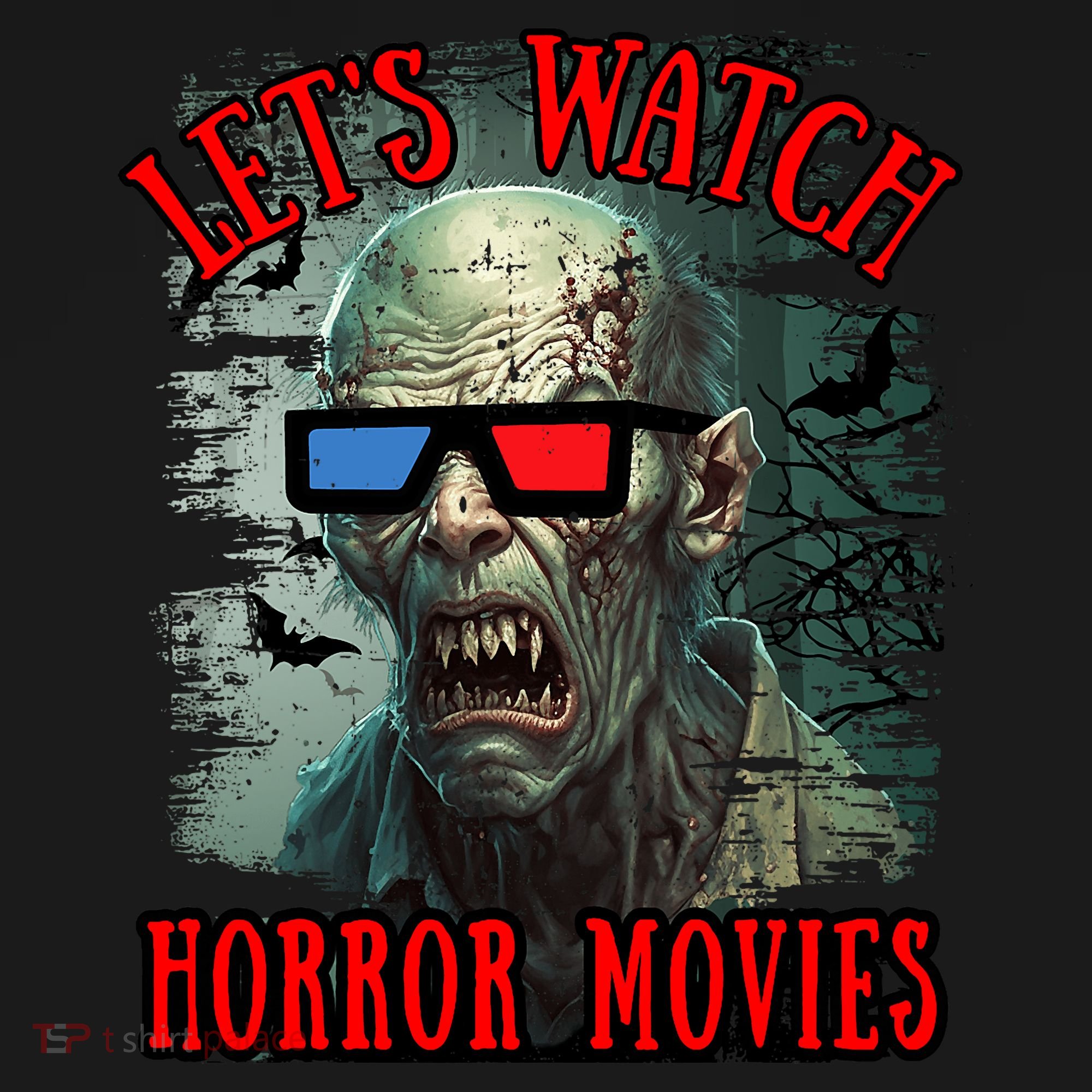 Lets Watch Horror Movies Scary Zombie Halloween Sweatshirt