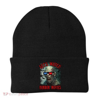 Lets Watch Horror Movies Scary Zombie Halloween Beanie