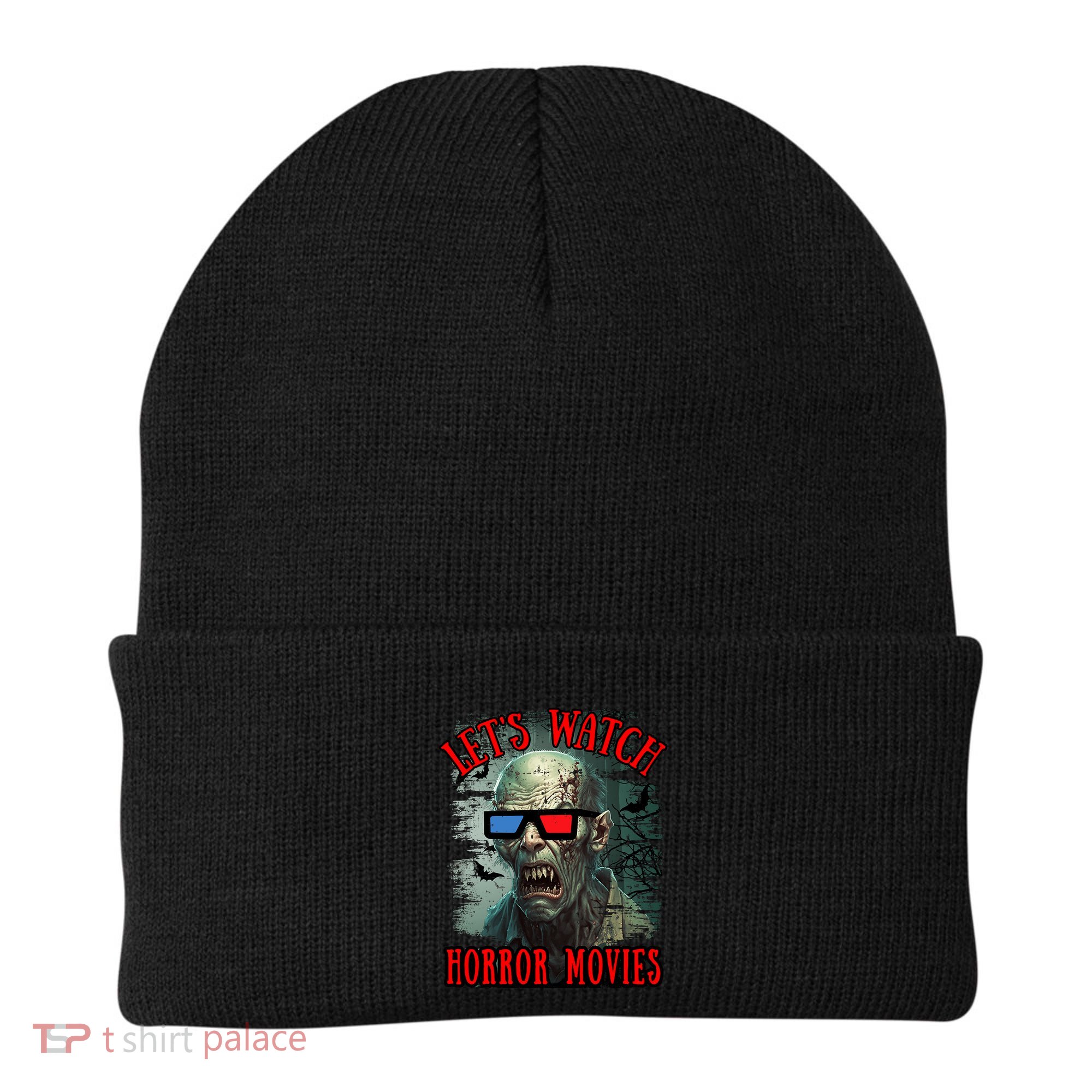 Lets Watch Horror Movies Scary Zombie Halloween Beanie