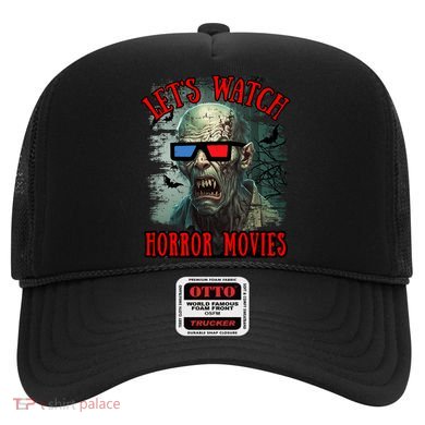 Lets Watch Horror Movies Scary Zombie Halloween Hat