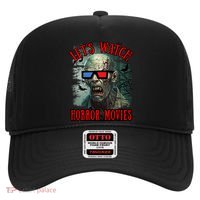 Lets Watch Horror Movies Scary Zombie Halloween Hat thumb 0