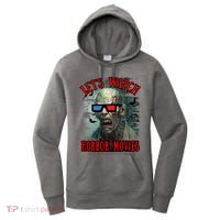 Lets Watch Horror Movies Scary Zombie Halloween Women's Hoodie thumb 0