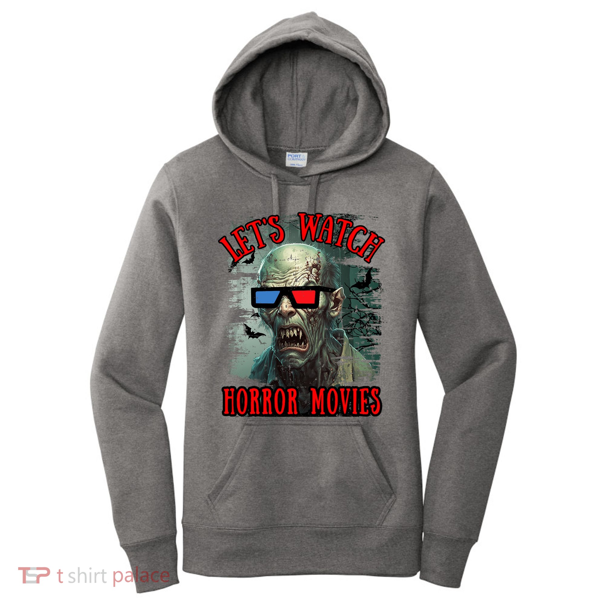 Lets Watch Horror Movies Scary Zombie Halloween Women's Hoodie