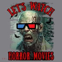 Lets Watch Horror Movies Scary Zombie Halloween Women's Hoodie thumb 2