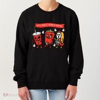 LetS Watch Horror Movies Funny Halloween Women's Sweatshirt thumb 0