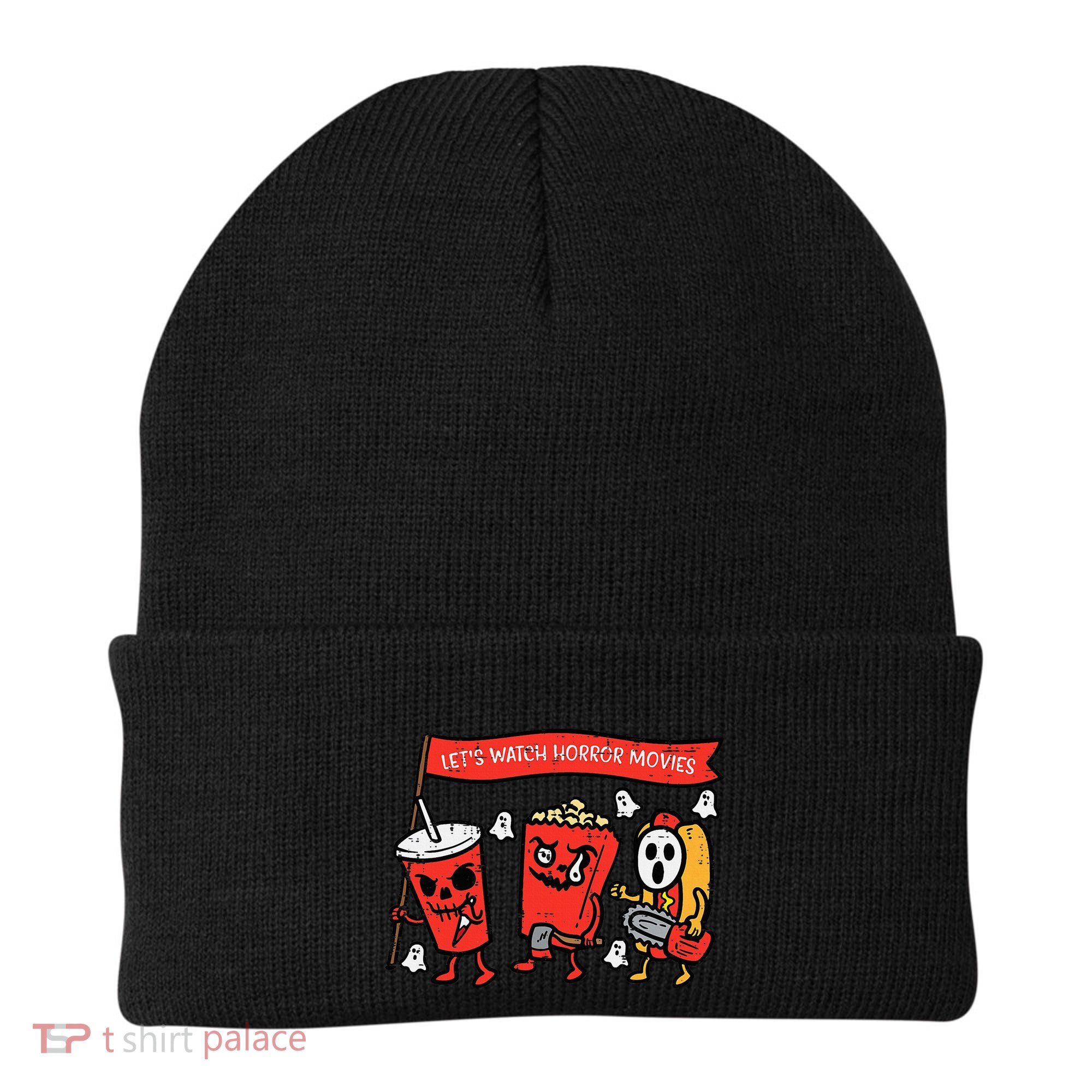 LetS Watch Horror Movies Funny Halloween Beanie