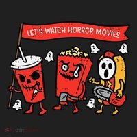 LetS Watch Horror Movies Funny Halloween Beanie thumb 2