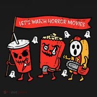 LetS Watch Horror Movies Funny Halloween Women's Hoodie thumb 2