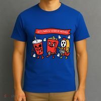 LetS Watch Horror Movies Funny Halloween T-Shirt thumb 3
