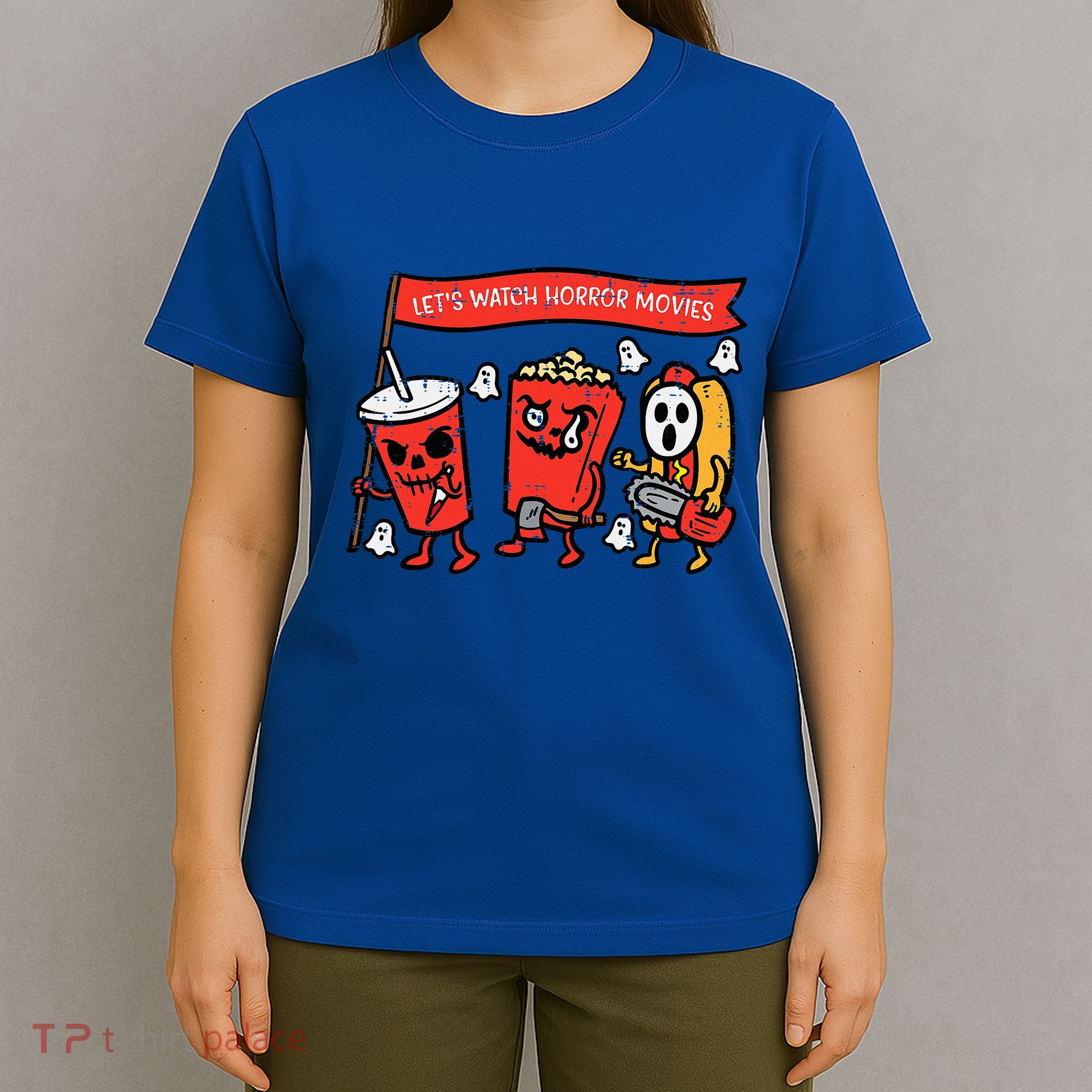LetS Watch Horror Movies Funny Halloween T-Shirt