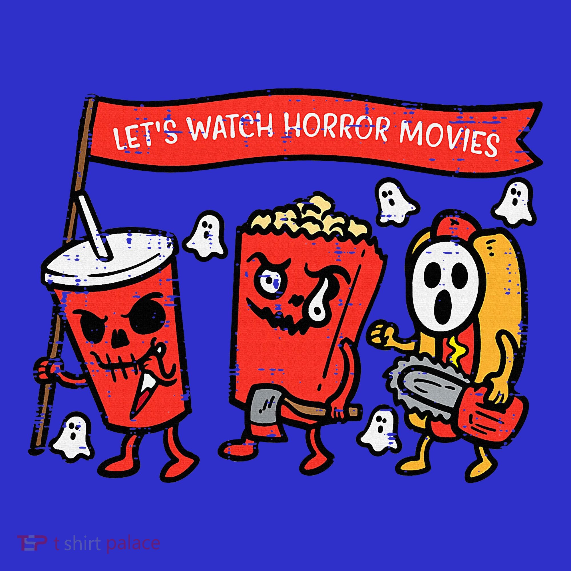 LetS Watch Horror Movies Funny Halloween T-Shirt