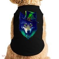 Leprechaun Wolf Irish Wolf Lover St Patrick's Day Doggie Tank thumb 0