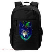 Leprechaun Wolf Irish Wolf Lover St Patrick's Day Backpack thumb 0
