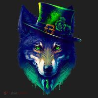 Leprechaun Wolf Irish Wolf Lover St Patrick's Day Beanie thumb 2