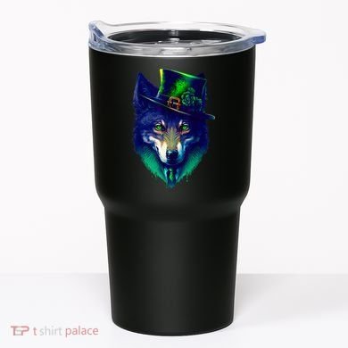 Leprechaun Wolf Irish Wolf Lover St Patrick's Day Tumbler