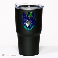 Leprechaun Wolf Irish Wolf Lover St Patrick's Day Tumbler thumb 0