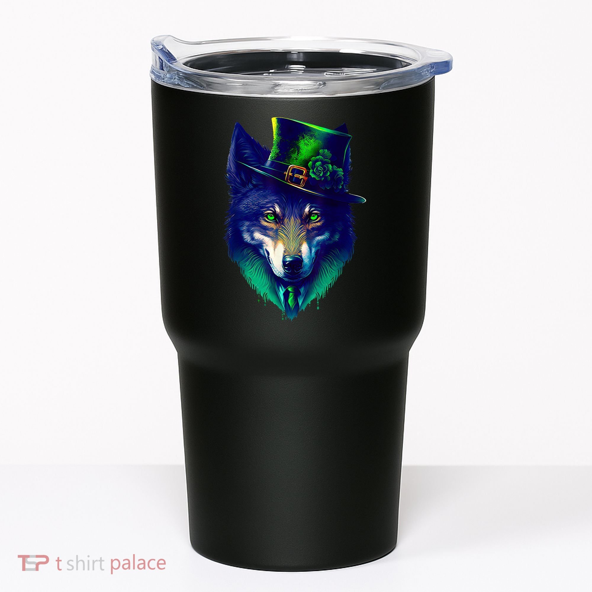 Leprechaun Wolf Irish Wolf Lover St Patrick's Day Tumbler