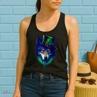 Leprechaun Wolf Irish Wolf Lover St Patrick's Day Women's Tank Top thumb 2
