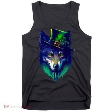 Leprechaun Wolf Irish Wolf Lover St Patrick's Day Tank Top