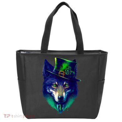 Leprechaun Wolf Irish Wolf Lover St Patrick's Day Tote Bag