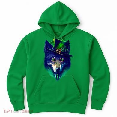 Leprechaun Wolf Irish Wolf Lover St Patrick's Day Hoodie