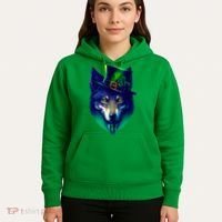Leprechaun Wolf Irish Wolf Lover St Patrick's Day Hoodie thumb 5
