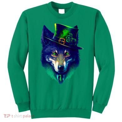 Leprechaun Wolf Irish Wolf Lover St Patrick's Day Sweatshirt
